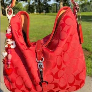 RARE RED coach Hampton bag